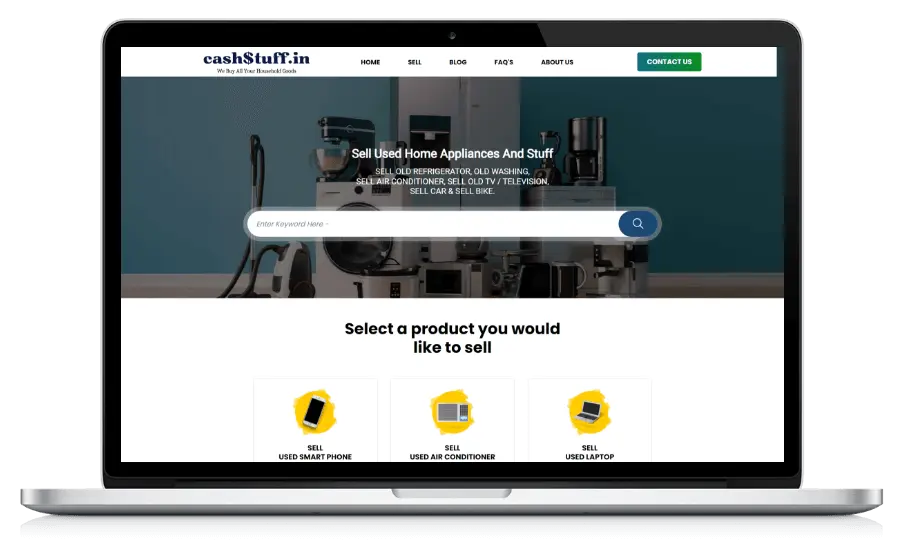 Know the price of your old product with free pickup at your convenience, and get the payment instantly through Cashstuff.